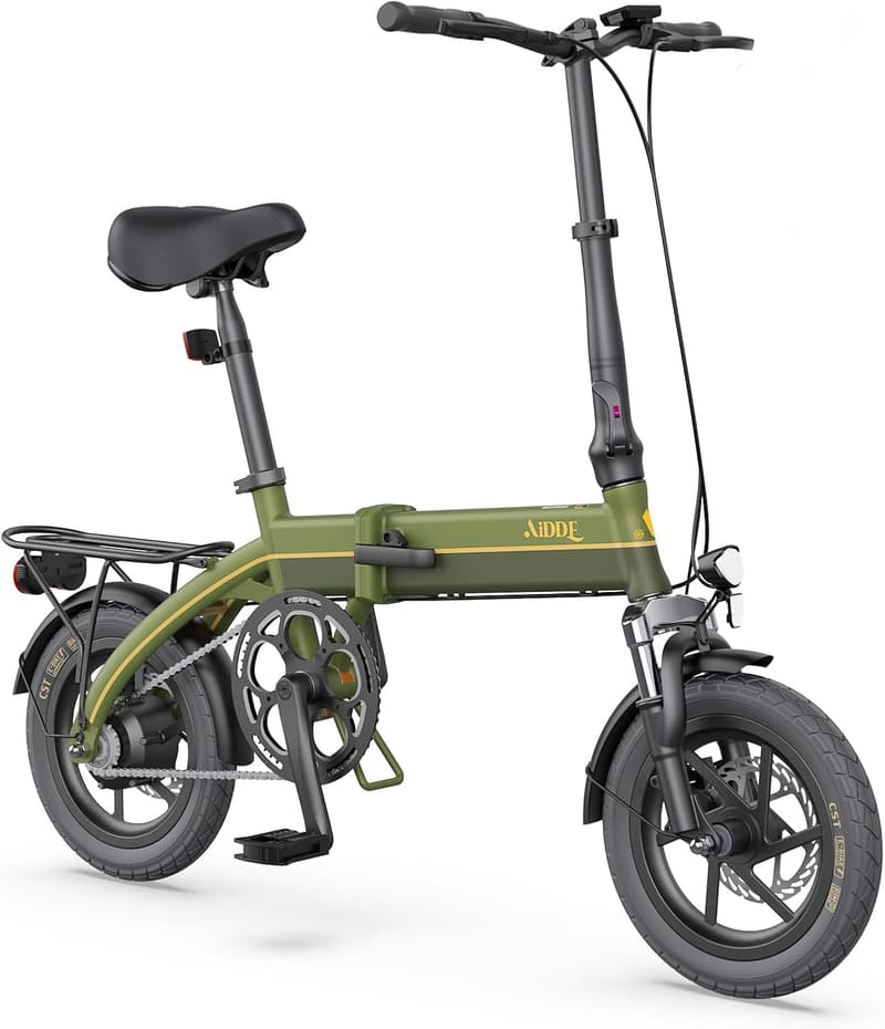 AiDDE A1TS 電動アシスト折りたたみ自転車 14インチ 公道可 最大走行距離80km 5段アシストモード