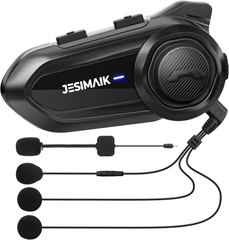 バイク用インカム JESIMAIK R18Lite 2人通話対応 HIFI音質 IP67防水 25時間連続使用