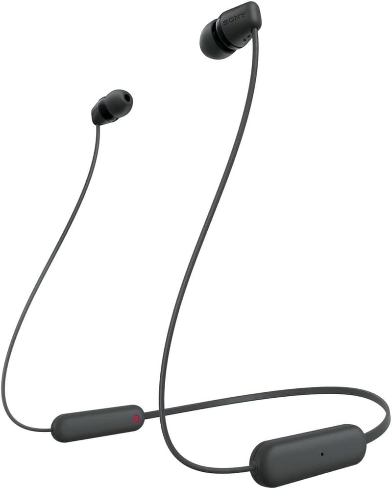 ワイヤレスイヤホン ブラック WI-C100 Bluetooth対応・防滴・25時間バッテリー