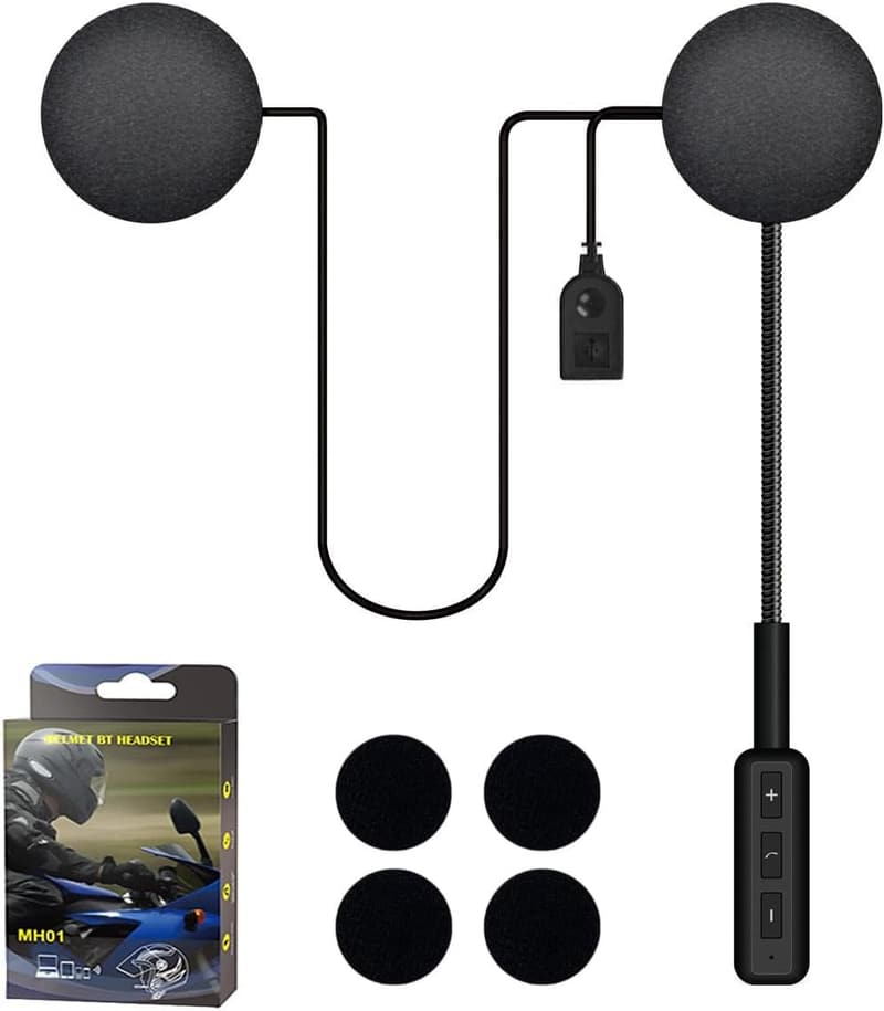 バイク用Bluetoothヘルメットヘッドセット クリア音質・簡単取り付け・ノイズ消減