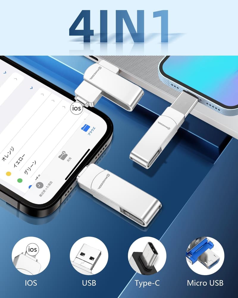 写真バックアップ対応 USBメモリ 256GB 大容量 Type-C スマホ直接保存用