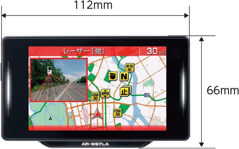 GPS搭載 セーフティディテクター レーザー受信・トリプルセンサー 18バンド AR-W87LA