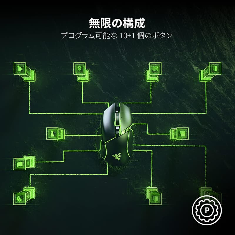 Razer Basilisk V3 ゲーミングマウス 11ボタン 26000DPI 光学スイッチ ブラック【日本正規代理店保証】