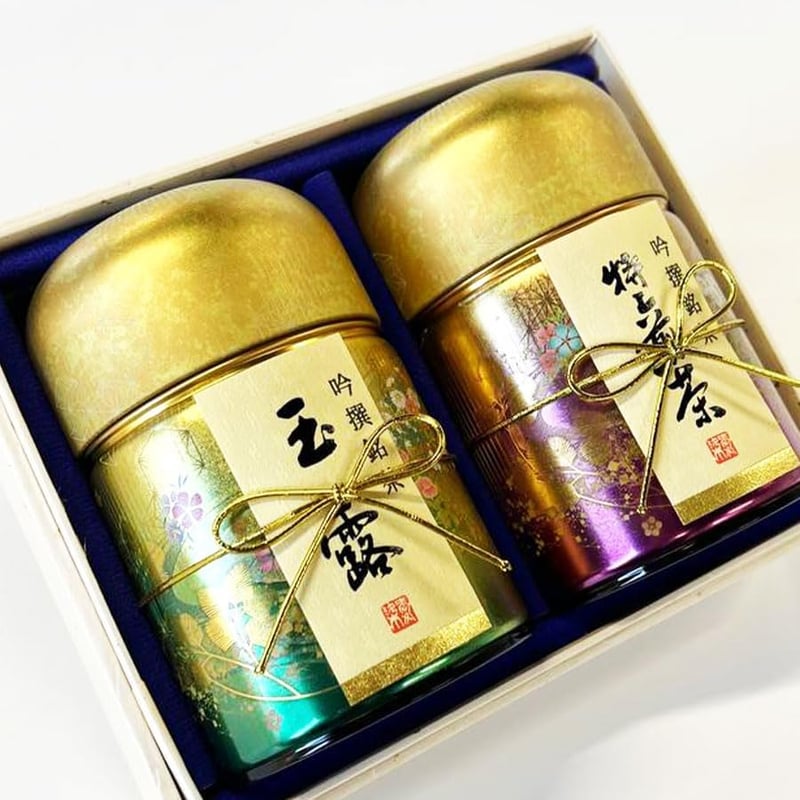 お歳暮用 玉露・特上煎茶ギフトセット 100g×2 国産 茶葉