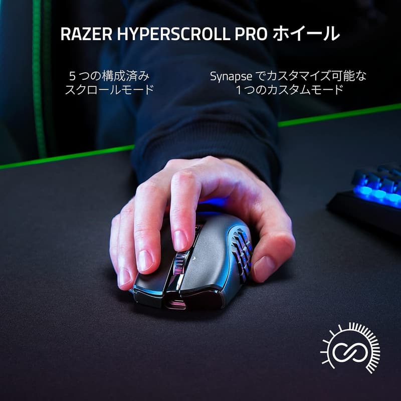 Razer Naga V2 Pro ゲーミングマウス ワイヤレス 最大19ボタン カスタマイズ可能 HyperSpeed Wireless【日本正規代理店保証】