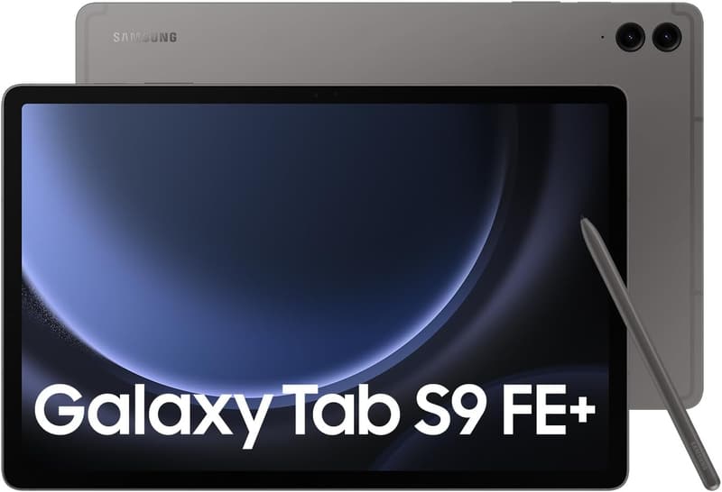 Samsung Galaxy Tab S9FE+ 12.4インチタブレット (Wi-Fiモデル) + 128GB MicroSDカード・Sペン付き・グレー
