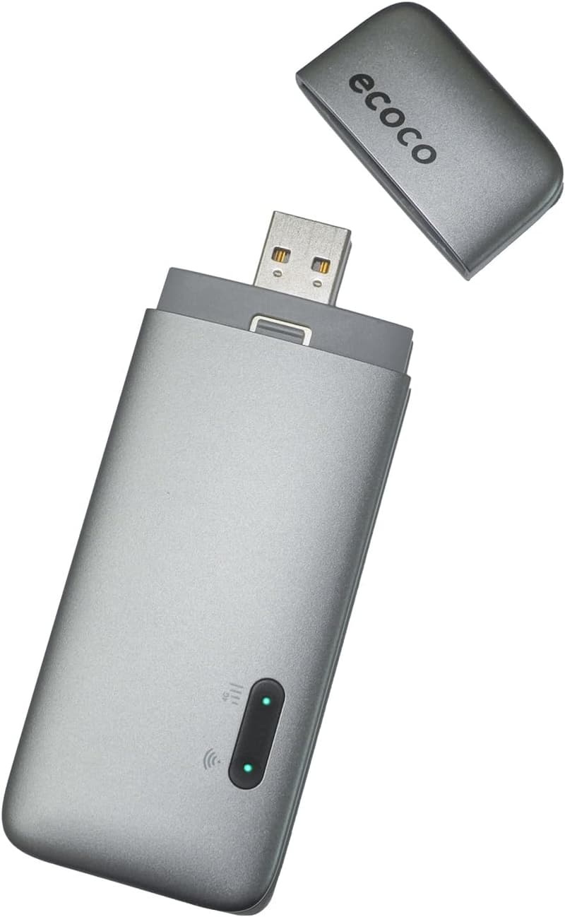 契約不要のUSB型100GB Wi-Fiスティック（グレー、365日リチャージ可）