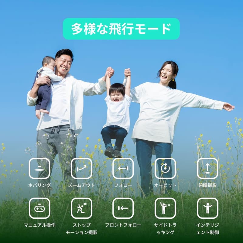 HOVERAir X1 2.7K HDR空撮ドローン - 免許不要・3バッテリー・55分飛行時間・自動帰還機能・ホワイト収納ケース付き