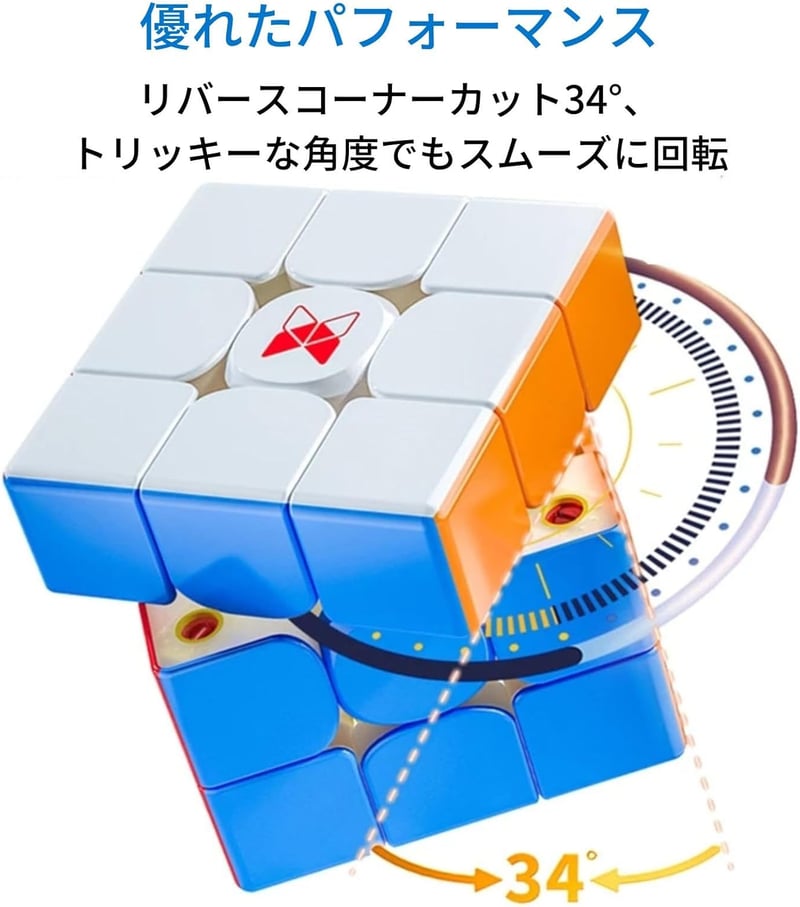 競技用3×3キューブ「トルネード V3 M」日本語説明書・スタンド付