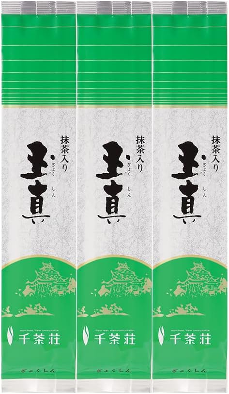 抹茶入り玉真茶 100g×3本セット ご自宅用