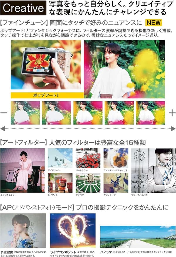OLYMPUS PEN E-PL10 ミラーレス一眼カメラ EZダブルズームキット ホワイト