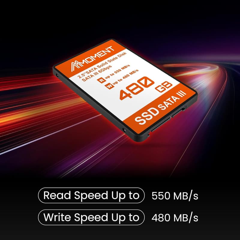 480GB 2.5インチ SATA3 SSD (読込最大550MB/s)
