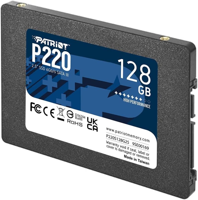 Patriot P220 128GB内部SSD - SATA 3 2.5インチ - ソリッドステートドライブ