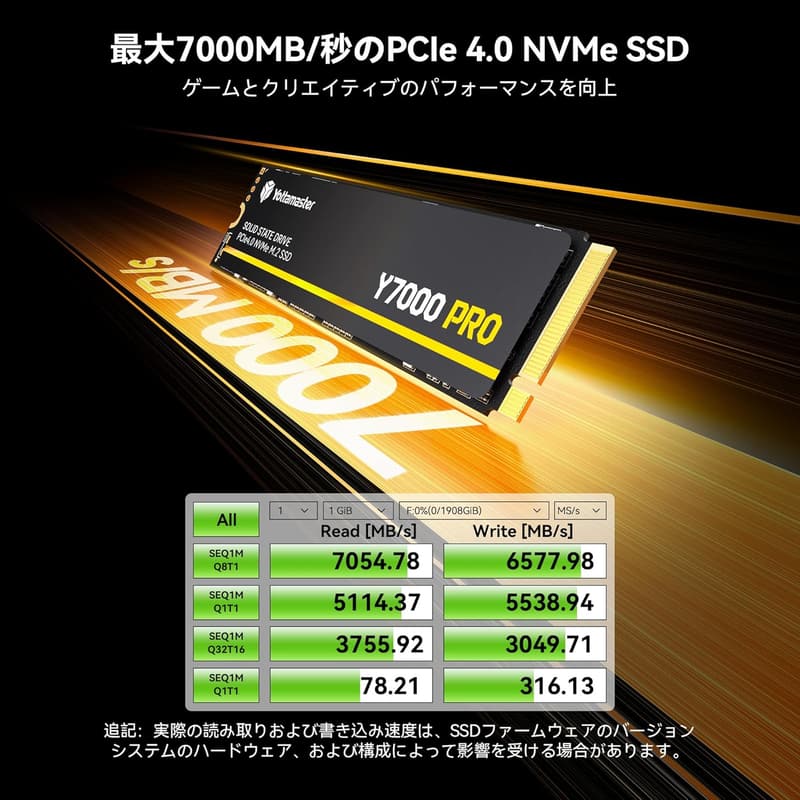 4TB PCIe Gen4x4 M.2 NVMe 内蔵SSD - PS5対応・最大読込7000MB/s・国内正規代理店保証5年