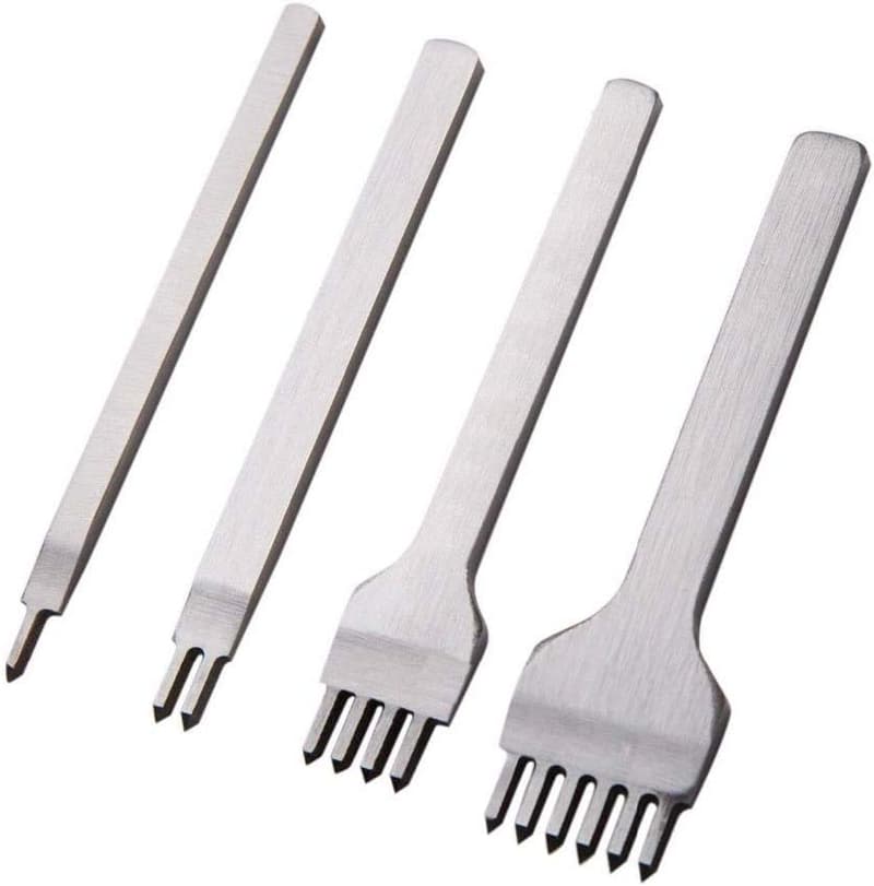 菱目打ち 4本セット（4mmピッチ） - レザークラフト用工具
