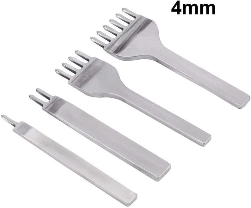 菱目打ち 4本セット（4mmピッチ） - レザークラフト用工具