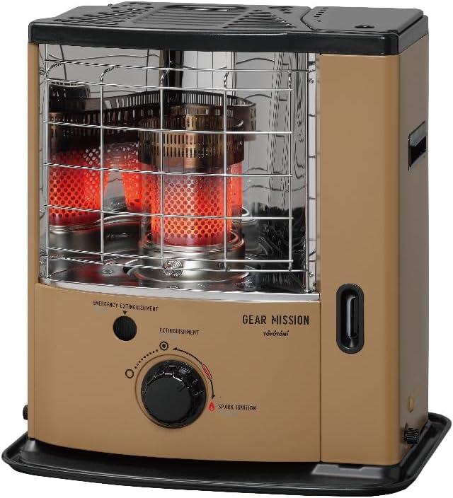 反射形石油ストーブ GEAR MISSION RS-GE23(T) コヨーテ色 - 日本製 (8畳/6畳対応)