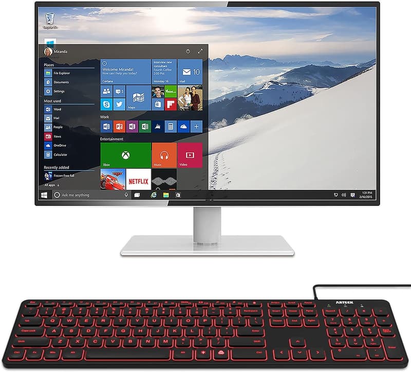 フルサイズ USB 有線キーボード 7色バックライト 明るさ調整 テンキー付き 1.8mケーブル