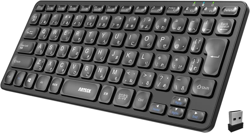 軽量無線フルサイズキーボード 2.4G ワイヤレス メディアホットキー対応