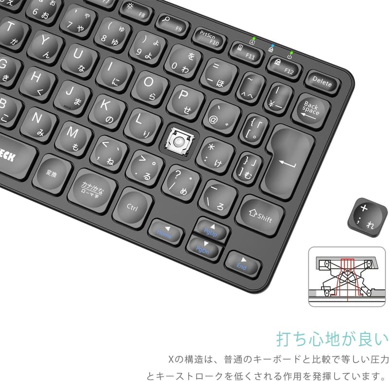 軽量無線フルサイズキーボード 2.4G ワイヤレス メディアホットキー対応