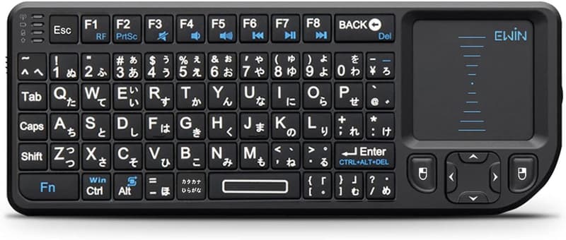 ワイヤレス ミニキーボード タッチパッド搭載 USBレシーバー付 日本語JIS配列 72キー
