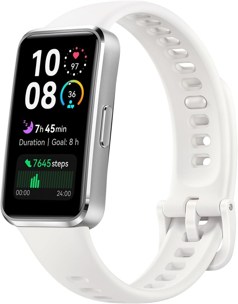 HUAWEI Band 10 アルミニウムケース スマートウォッチ 14日間バッテリー快適装着 iOS/Android対応 ホワイト