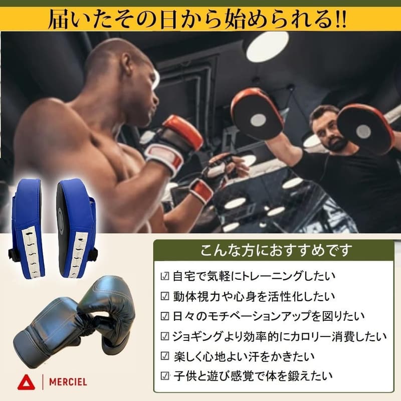 ボクシンググローブ＆ミットセット（収納袋付き・フリーサイズ）
