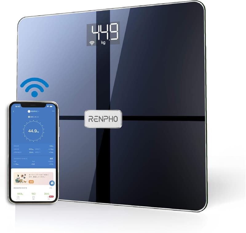 Wi-Fi/Bluetooth対応 ITO技術採用 体重計 体脂肪計 第二世代 - 高精度体組成計 ヘルスケアアプリ対応 【MONOQLO2023年5月号掲載】