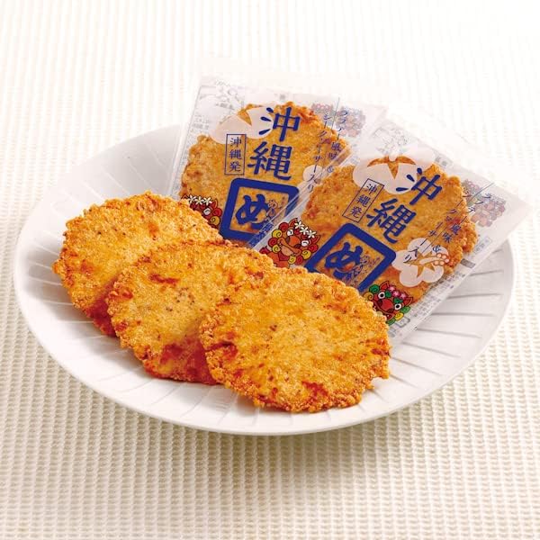 沖縄限定・ラフテーとシークヮーサー風味のめんべい8袋入り お土産スイーツ