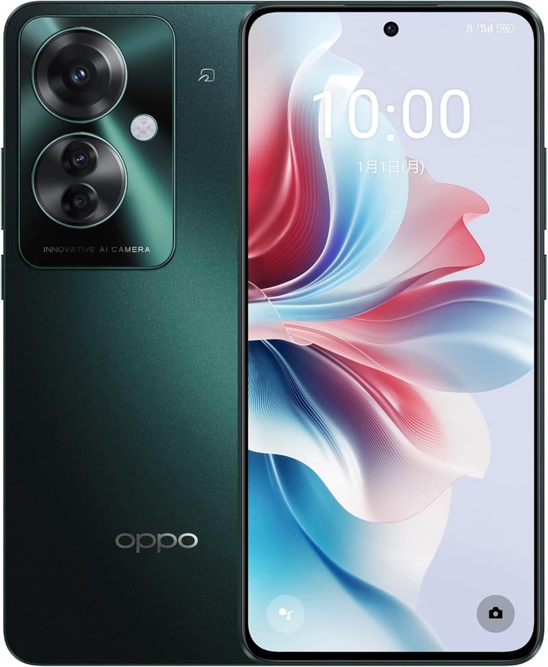 OPPO Reno 11 A 5G SIMフリースマートフォン 6.7インチ 有機EL 6400万画素 おサイフケータイ 8GB RAM 128GB ROM