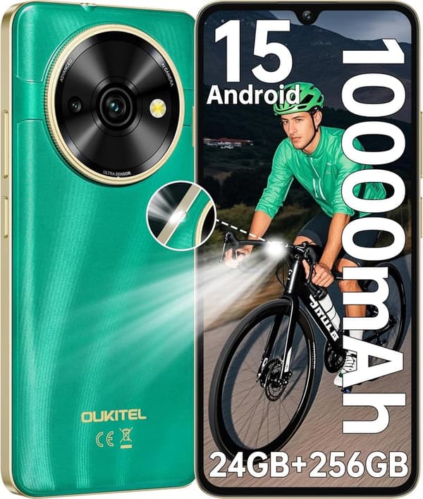 OUKITEL C59 Pro 10000mAh大容量バッテリー搭載スマートフォン 6.88インチHD+ゲーミングスマホ デュアルSIM/NFC/指紋・顔認証