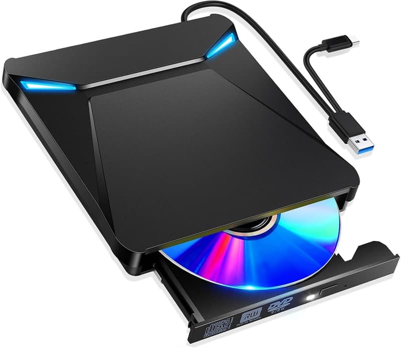 外付けブルーレイプレーヤー ブラック【高速処理・Windows/Mac対応】