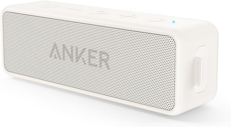 Anker SoundCore 2 Bluetoothスピーカー (USB Type-C充電/24時間連続再生/IPX7防水/デュアルドライバー)【オフホワイト】