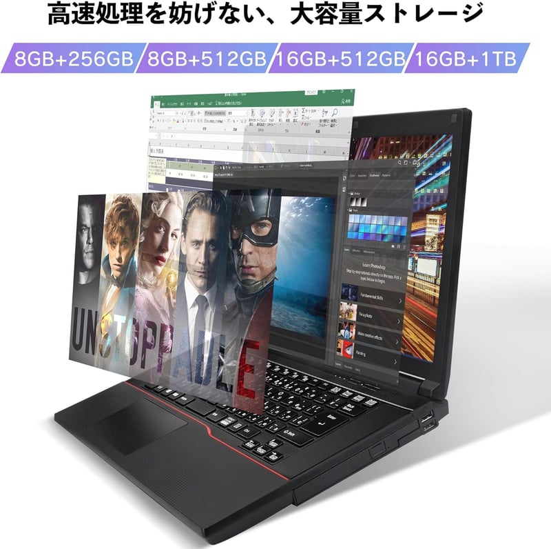 富士通Lifebook A576 ノートパソコン 15.6インチ 第6世代Core i5 メモリ8GB SSD256GB Windows 11 Pro 初心者向け
