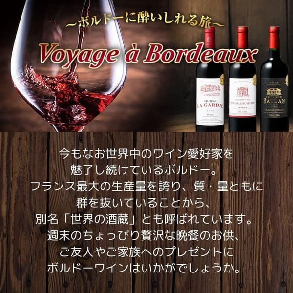 ボルドー金賞赤ワインセット（750ml）12本入り