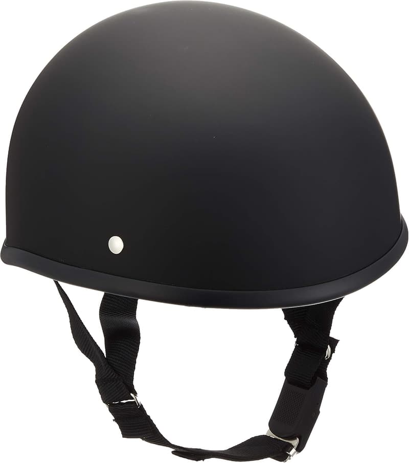 ハーフヘルメット ダックテール マットブラック フリーサイズ 57〜60cm