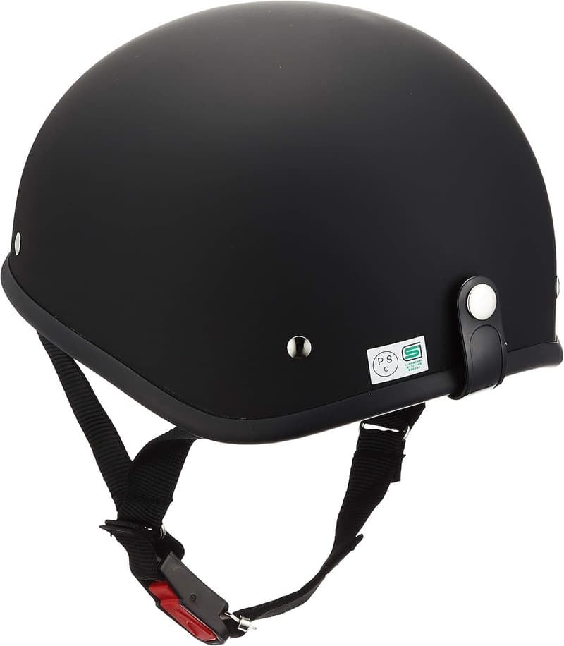 ハーフヘルメット ダックテール マットブラック フリーサイズ 57〜60cm