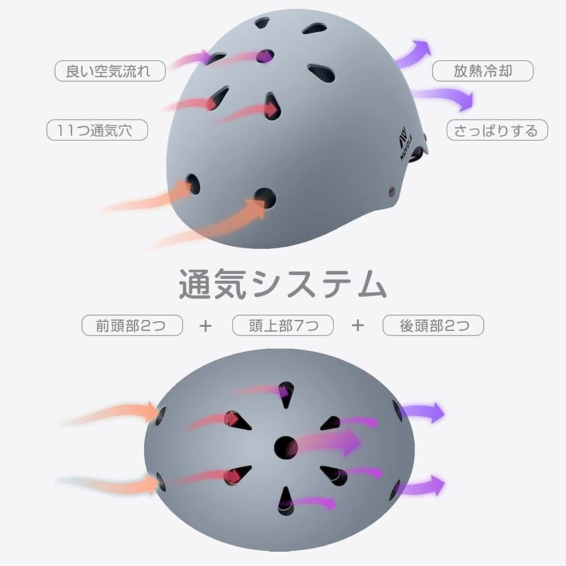 子供・大人兼用自転車ヘルメット 軽量・通気性・衝撃吸収 CE・CPSC・ASTM規格