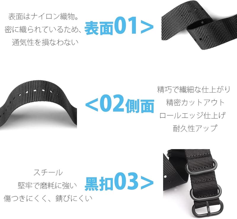 G-SHOCK対応ナイロン交換用時計バンド