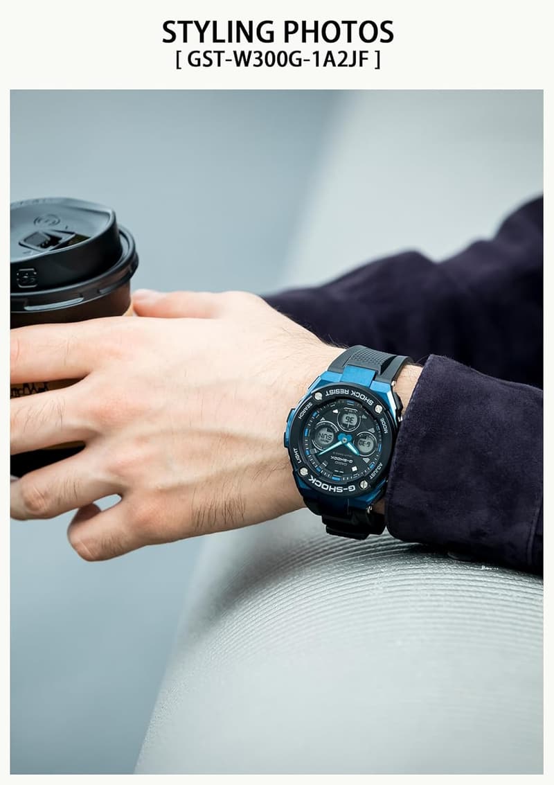 G-STEEL 電波ソーラー腕時計 男性用 ブラック【カシオ・国内正規品】