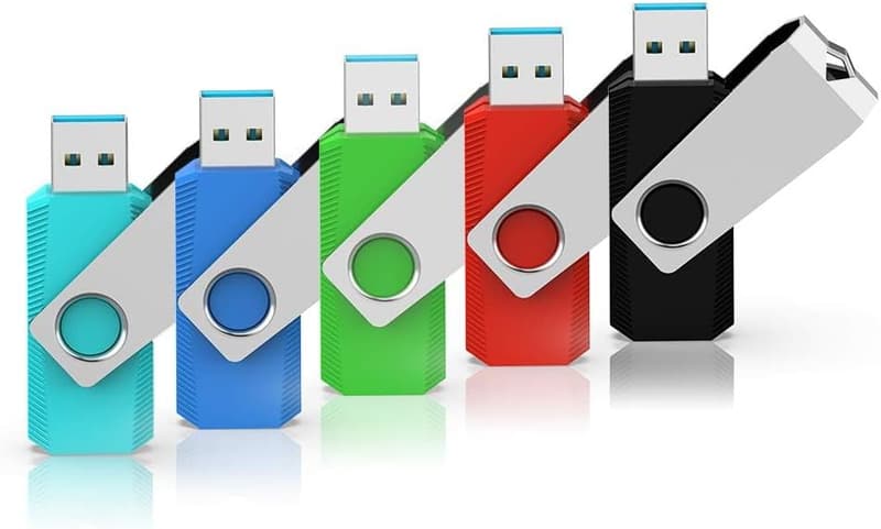 超高速32GB USB3.0フラッシュドライブ5個セット（回転式・カラフル）