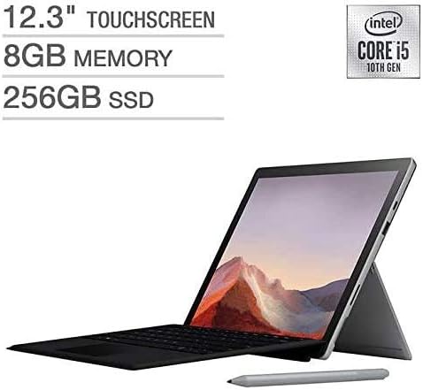 Microsoft Surface Pro 7 バンドル（第10世代 Intel Core i5、8GB RAM、256GB SSD、12.3インチタッチスクリーン、ブラックタイプカバー＆Surface Pen付）