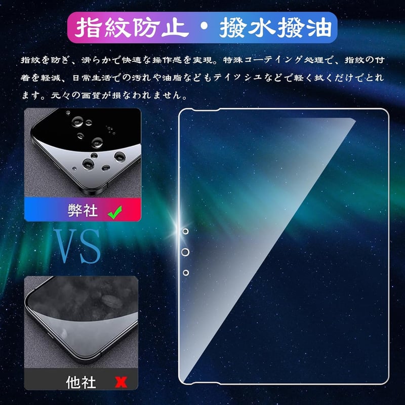 Surface Pro用ブルーライトカット強化ガラスフィルム（13インチ、1枚セット）目の疲れを軽減【旭硝子素材採用】