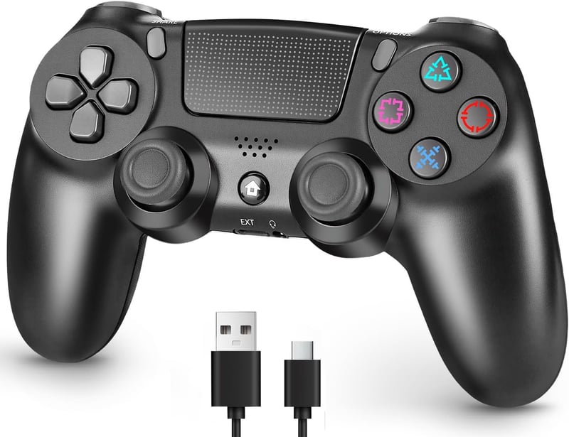 PS4対応 無線・有線コントローラー（2025年革新版） タッチパッド・イヤホンジャック付 高精度ボタン 16時間連続使用 1000mAh急速充電