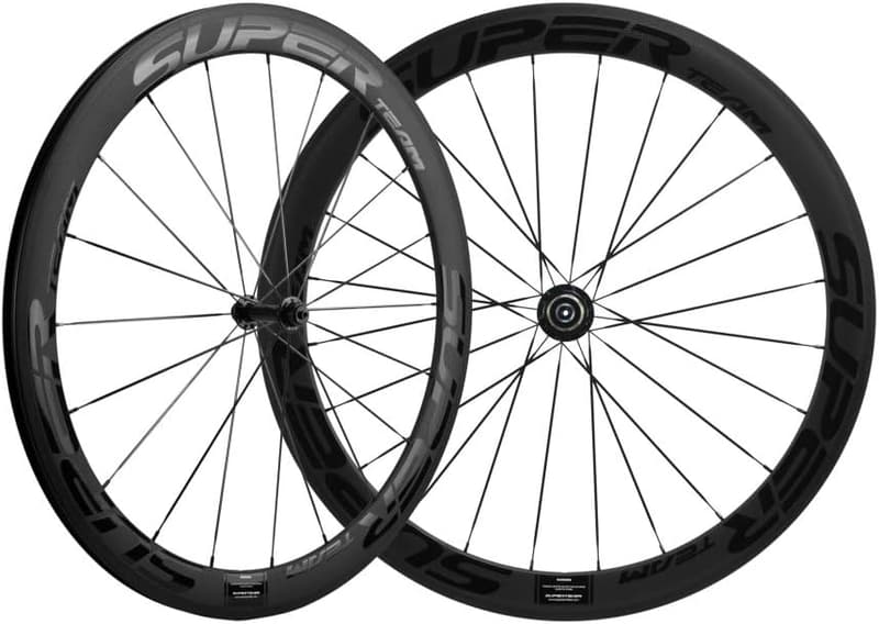 カーボンホイール 50mmクリンチャー 700c 自転車用 1ペア (ブライトブラック)