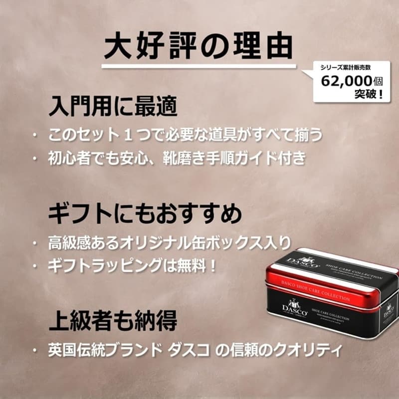 靴磨き初心者向け英国製シューケアセット 革靴用高品質メンテナンスキット