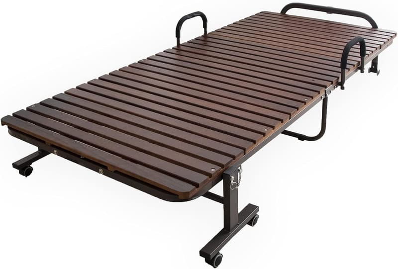 折りたたみすのこベッド シングル 桐製 耐荷重約300kg ヘッドレス ブラウン