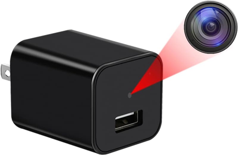 隠しカメラ USB充電器型 1080P 小型スパイカメラ 動体検知録画 24時間対応 日本語取扱説明書付き