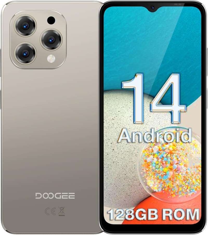【2025年モデル】Doogee N55 SIMフリースマートフォン 9GB RAM+128GB ROM 1TB拡張可能 6.56インチHD+大画面 90Hzリフレッシュレート 5150mAhバッテリー