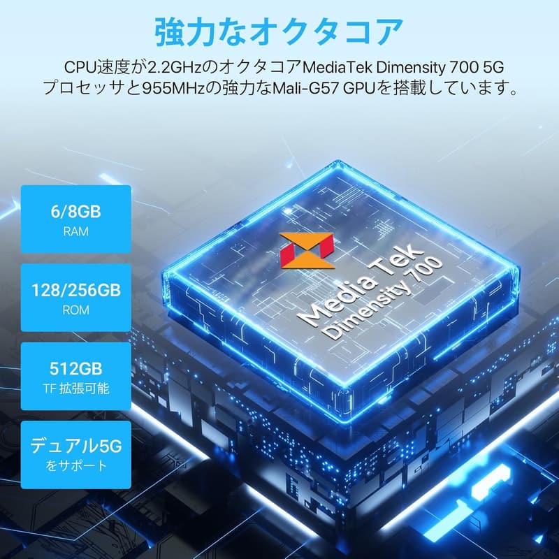 UMIDIGI F3 Pro 5G SIMフリースマートフォン 14GB/256GB 48MPカメラ 6000mAhバッテリー 日本語ガイド付き